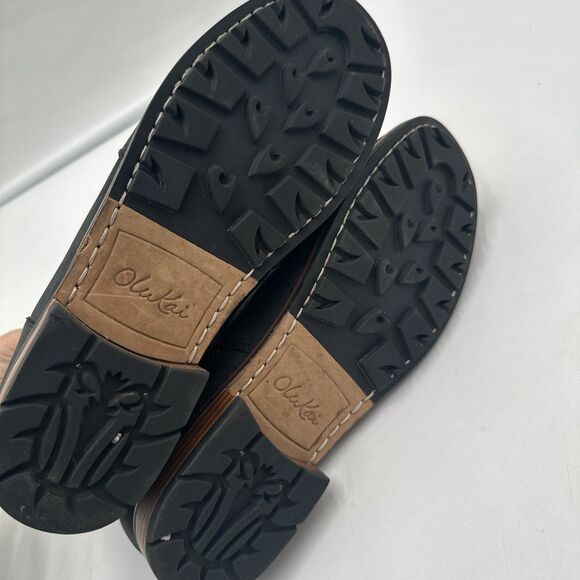 Olukai Womens Kaona II Ankle Side zip Black Leather Boots US W 8 EUR 38 - Picture 9 of 9